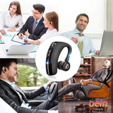Auriculares con gancho para la oreja con cable: cancelación de ruido, resistentes al agua, sonido de alta fidelidad y micrófono incorporado