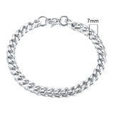 Stainless Steel Punk Chain Bracelet – Unisex Chunky Link Jewelry