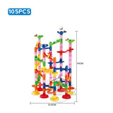 DIY Marble Run Race Track Building Set – 105-Piece Educational STEM Toy for Kids