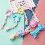 TPR Knot Dog Chew Toys - Bite-Resistant Dental Toys for Small Dogs (3-Pack)