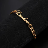 Personalized Stainless Steel Name Bracelet - Custom Engraved Cuban Chain Jewelry