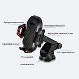 Soporte universal para teléfono de coche con expansión por gravedad: montaje en salpicadero y parabrisas, diseño lavable con diseño de piedra