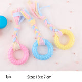 TPR Knot Dog Chew Toys - Bite-Resistant Dental Toys for Small Dogs (3-Pack)