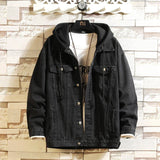 Men’s Hooded Denim Jacket – Lightweight Casual Outerwear for Spring & Autumn