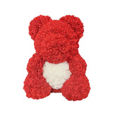 Osito de peluche rosa de 40 cm: regalo de flores artificiales hecho a mano para San Valentín, bodas y cumpleaños