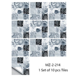 Mandala Crystal Hard Film Tiles Wall Stickers – Waterproof PVC Peel & Stick Decals for Kitchen, Bathroom, and Home Decor