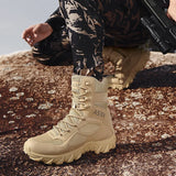 Men’s Lace-Up Desert Boots – Breathable Microfiber Ankle Boots for Spring & Autumn