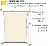 Toldo rectangular impermeable para el sol: toldo con protección UV para patio, balcón y jardín