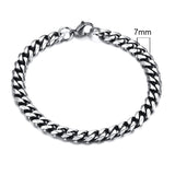 Stainless Steel Punk Chain Bracelet – Unisex Chunky Link Jewelry