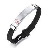 Custom Engraved Medical Alert Bracelet - Personalized Stainless Steel ID Jewelry for Men & Women