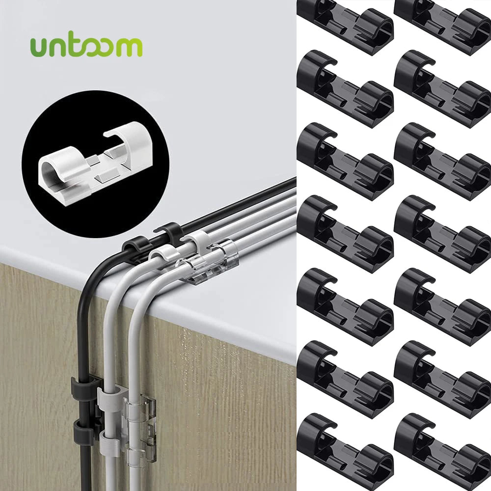 Organizador de cables Untoom, organizador de cables para escritorio, pared, USB, cable de PC, carga de teléfono móvil, línea de datos