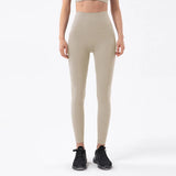 Women's High-Waist Nylon Yoga Leggings with Hidden Pocket