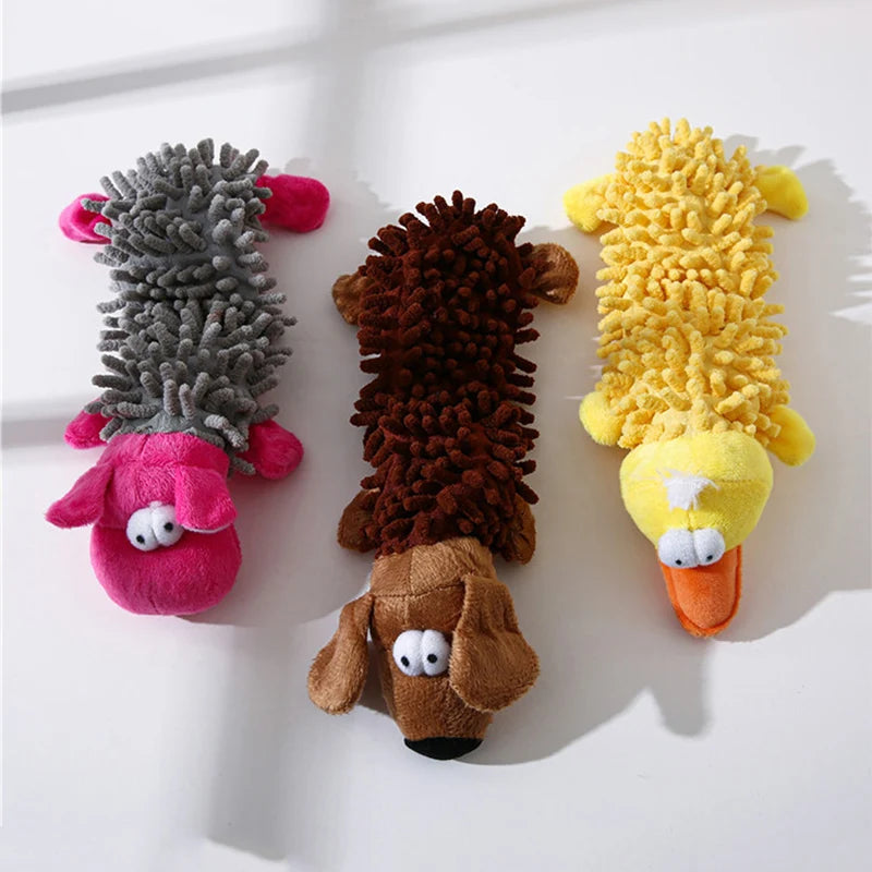 Plush Squeaky Dog Toys – Durable Chew Toys for Small & Medium Breed Puppies
