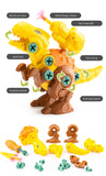 Juego de construcción de dinosaurios: kit de montaje DIY con destornillador y lanzador para niños