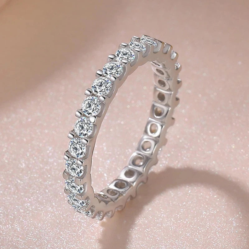 Elegant 925 Sterling Silver Zircon Cocktail Ring for Women
