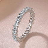 Elegant 925 Sterling Silver Zircon Cocktail Ring for Women