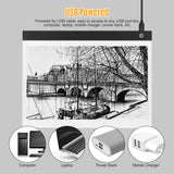 Ultra-Thin LED Light Drawing Tablet with Adjustable Brightness – USB-Powered Tracing Board for Artists and Designers