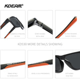 KDEAM Polarized Photochromic Sunglasses – Square Outdoor UV400 Eyewear for Men & Women