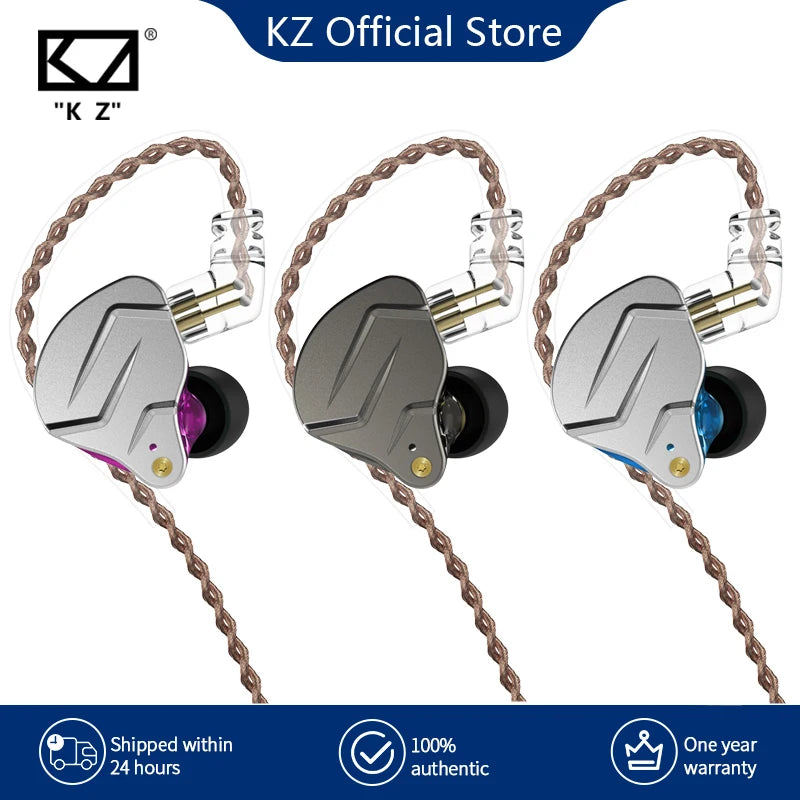 Auriculares intrauditivos con tecnología híbrida KZ ZSN Pro y micrófono: sonido de alta fidelidad, construcción duradera, para juegos, música y deportes