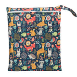 [Sigzagor] Bolsa seca y húmeda con dos cremalleras para pañales de bebé, impermeable, reutilizable, 36 cm x 29 cm