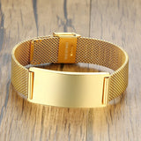 Custom Engraved Stainless Steel Bracelet for Men - Personalized Name Gift
