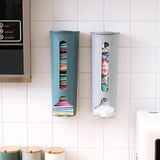 Dispensador de bolsas de basura para cocina y baño con soporte para bolsas de plástico para montaje en pared