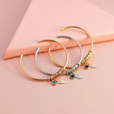 Personalized Stainless Steel Name Bracelet with Birthstone Charm