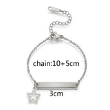 Custom Engraved Couple Name Bracelet – Romantic Stainless Steel Link Design