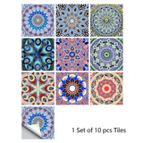 Mandala Style Crystal Hard Tile Wall Stickers - Peel & Stick Home Decor