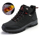 Men's Winter Snow Boots – Warm Plush Lined Leather Boots with Lace-Up Closure