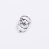 Anillo de múltiples capas con forma de bucle de EBbelle: acero inoxidable chapado en oro de 18 quilates, joyería hipoalergénica y que no se deslustra para mujeres