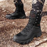 Men’s Lace-Up Desert Boots – Breathable Microfiber Ankle Boots for Spring & Autumn