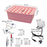 Hydroponic Growing System Kit with 24 Plant Sites and Oxygen Pump for Indoor Gardening