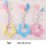 TPR Knot Dog Chew Toys - Bite-Resistant Dental Toys for Small Dogs (3-Pack)