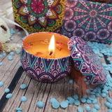 Handmade Scented Candle in Decorative Tin – Natural Soy Wax for Home Fragrance & Relaxation