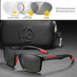 Gafas de sol polarizadas TR90 ultraligeras KDEAM: gafas deportivas rectangulares con protección UV400 para hombres y mujeres