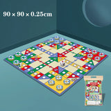 Kids Ludo Game Mat - Portable Foam Board Game Carpet for Family Fun