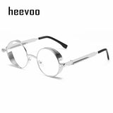 Metal Steampunk Round Sunglasses – Vintage Designer Shades for Men & Women