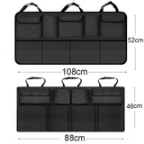 Universal Car Trunk Organizer – Large Capacity Backseat Storage Bag with Mesh Pockets