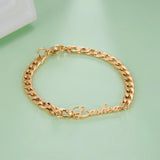 Personalized Stainless Steel Name Bracelet - Custom Engraved Cuban Chain Jewelry