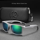 Gafas de sol polarizadas TR90 ultraligeras KDEAM: gafas deportivas rectangulares con protección UV400 para hombres y mujeres