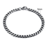 Stainless Steel Punk Chain Bracelet – Unisex Chunky Link Jewelry