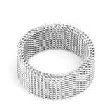 Stylish Punk Twist Ring – 304 Stainless Steel Geometric Jewelry for Women