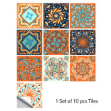 Mandala Style Crystal Hard Tile Wall Stickers - Peel & Stick Home Decor