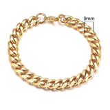 Stainless Steel Punk Chain Bracelet – Unisex Chunky Link Jewelry