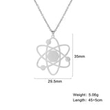 Stainless Steel Galaxy Pendant Choker – Planet Necklace for Women
