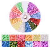 2000-Piece Glass Seed Beads Kit - 12-Color DIY Jewelry Making Set for Bracelets & Necklaces