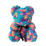 Osito de peluche rosa de 40 cm: regalo de flores artificiales hecho a mano para San Valentín, bodas y cumpleaños