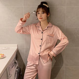 Men’s Solid Color Full Sleeve Pajama Set with Elastic Waist – Comfortable Loungewear for All Seasons