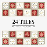 Juego de 24 pegatinas de azulejos de colores claros para pared, papel tapiz para renovación del hogar, cocina, baño, impermeables, autoadhesivas